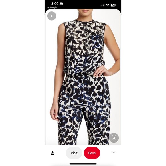 Cut25 YIGAL AZROUEL MULTI 100% Silk JUMPSUIT S/XS - Picture 2 of 10